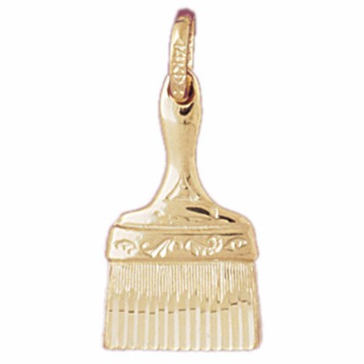 14K Gold breiter Pinsel Charm