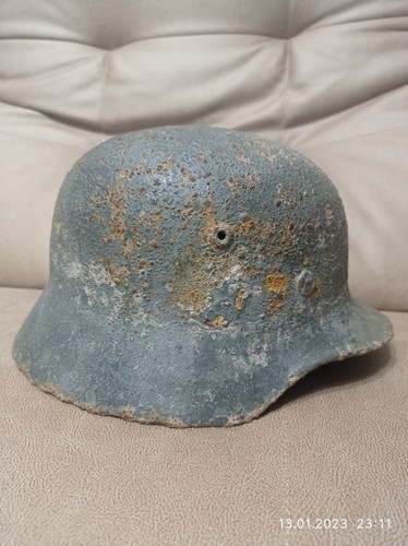 Raro Elmetto M35 Elmetto Tedesco M35 WW2 Elmetto da Combattimento M 35 WWII Raro Taglia 60 - Foto 4 di 11
