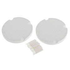 2x Ceramic Round Dental  Lab Honeycomb Firing Trays + 20 Pins Supply