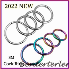 Metal Male Restraint Lock Fine Ring Ball Scrotum Stretcher Ring Restraint Delay