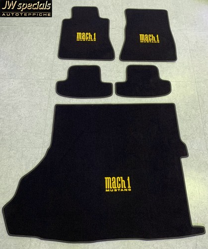 Tapis De Coffre Sur Mesure Pour Ford Mustang (1994-2024) - Étanche, Anti-dérapant, Avec Logo