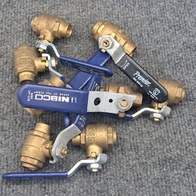 NIBCO 3/8'' Ball  Valves Sweat Lot of 8