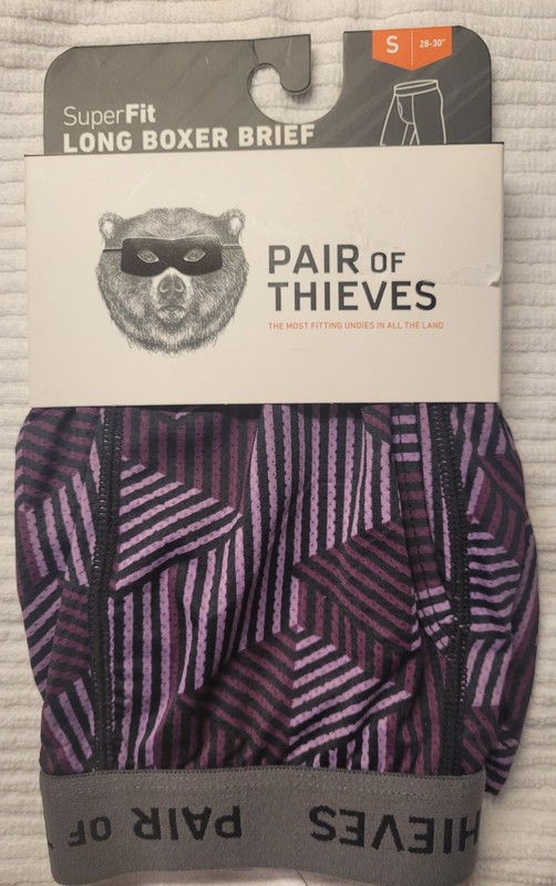 New Men's Pair Of Thieves Super Fit Long Boxer Brief Size Small 28 - 30 