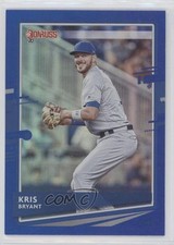 2020 Panini Donruss Photo Variation Holo Blue Kris Bryant (Fielding) #180 uk2
