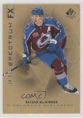 2020-21 SP Authentic Bounty Spectrum FX Gold 24/50 Nathan MacKinnon #S-30 00d2