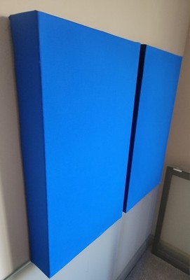 4 Sound Absorbing Acoustic Wall Panels 3.5'' Depth in Cobalt - SET of 4