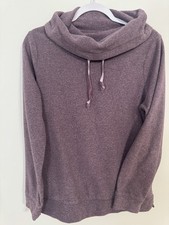 LL Bean Women s Purple Heather Cowl Neck Sweatshirt, Kangaroo Pockets - X-Large