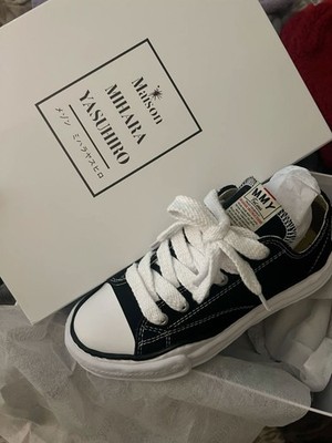 Maison Mihara Yasuhiro Black White Low Top Lace Up Athletic Casual Sneakers Men