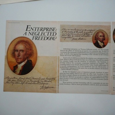 Conoco Oil Ad 1976 Energy Thomas Jefferson James Madison Vintage Magazine Print