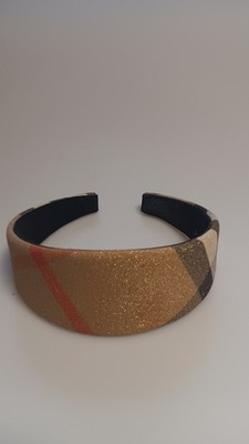  WOMEN'S AUTH BURBERRY CLASSIC NOVA CHECK HEADBAND HAIR BAND EXC PRE-OWNED COND