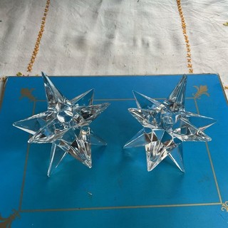 Art Glass Two 2️⃣ Contemporary Starburst Candle Holder 9 Point Star