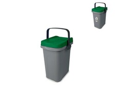 Pattumiera Ecosystem 7 Litri Con Manico Verde Stefanplast