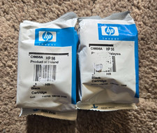 2 HP Black Ink Cartridges Sealed, Not sure of the dates