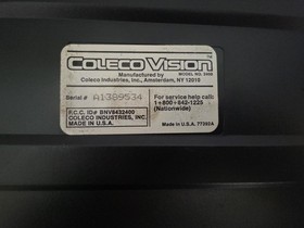 Vintage ColecoVision 2400 Game Console w  power, cables, Manual & Dust Cover