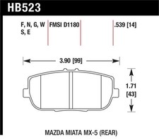 Hawk Performance Hb523g.539 Dtc-60 Motorsport Brake Pads