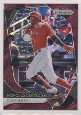 2020 Prizm Tier III Burgundy Cracked Ice 19/25 Nick Castellanos Nicholas v1i