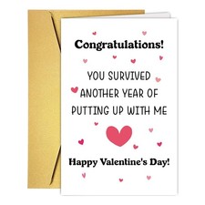 Humorous Valentines Day Card Gifts for Husband Wife Boyfriend Girlfriend, Fun...