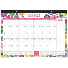 Desk Calendar 2026-2027 - Jul. 2026 to Dec. 2027, 12" x 17", Multicolored S