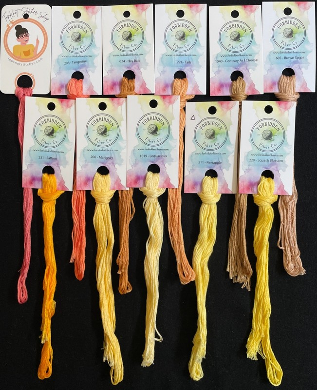 10xNeedlepoint/Embroidery THREAD FORBIDDEN FIBER+TOPKNOT Overdyd 6ply Flos-WA222