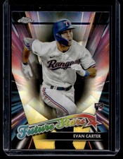 2024 Topps Chrome LogoFractor Future Stars Evan Carter RC Texas Rangers #136