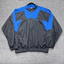 Vintage Umbro Jacket Mens Large Blue Black Track Warm Up Windbreaker Zip Soccer