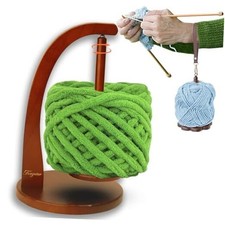 Yarn Holder for Knitting and Portable Wrist Yarn Holder Wooden Yarn Spinner