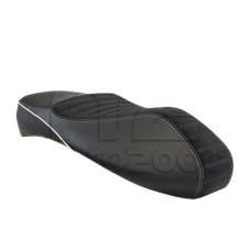 SELLA NERA SEDILE IN PELLE BORDO BIANCO ORIGINALE PER PIAGGIO VESPA GTS 125 300