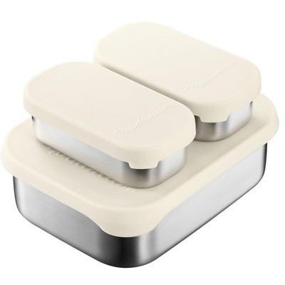 Stainless Steel Meal Prep Box, Snack Storage, Lunch Container, Vanilla