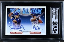 2022 Topps Archive David Wright/Pete Alonso Dual Mets Auto #93AS-WA  SGC 10/9.5