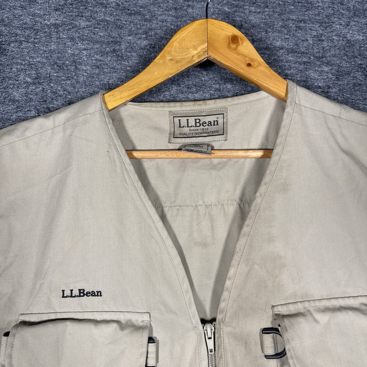 Gilet Utilitaire L.L. Bean Homme – Taille XXL – Kaki – Multi Poches – Vintage Neuf