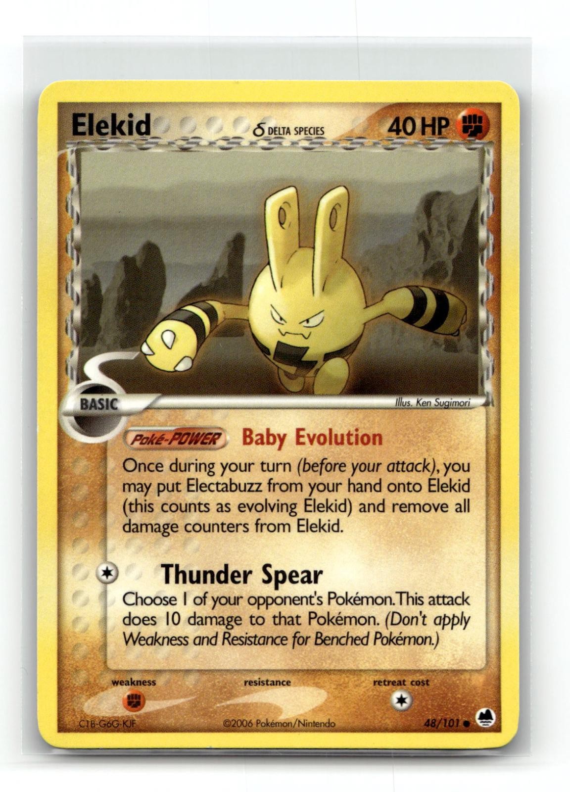 Elekid 48/101 Common Dragon Frontiers Pokemon Lightly Played