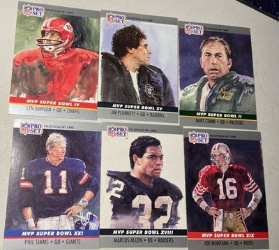 6 MVP Super Bowl Cards
