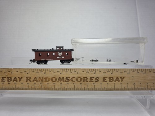 Micro trenes de caboose de madera Pennsylvania 449759 pintados personalizados escala N MTL | Condition: Used