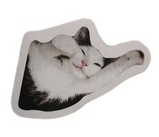 Funny Cat Face Stretching Kitty Sticker Decal Laptop Phone Fashion 1.5"