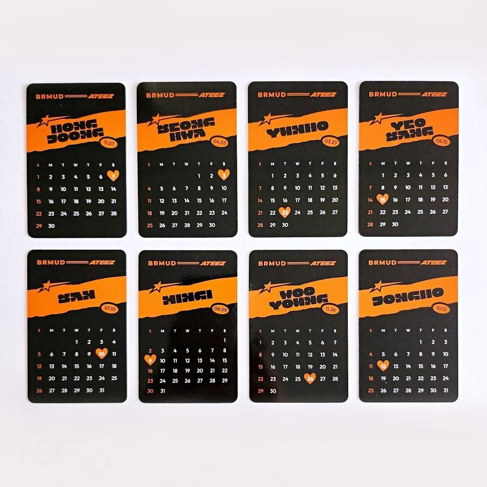 ATEEZ X BRMUD OFFICIAL EVENT PHOTO CARD PHOTOCARD KEYCAP KEYRING
