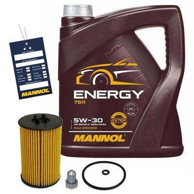 Ölwechselpaket ÖLFILTER mit 5LMANNOL ENERGY 5W-30 MOTORÖL VW 502.00 505.00 5W30