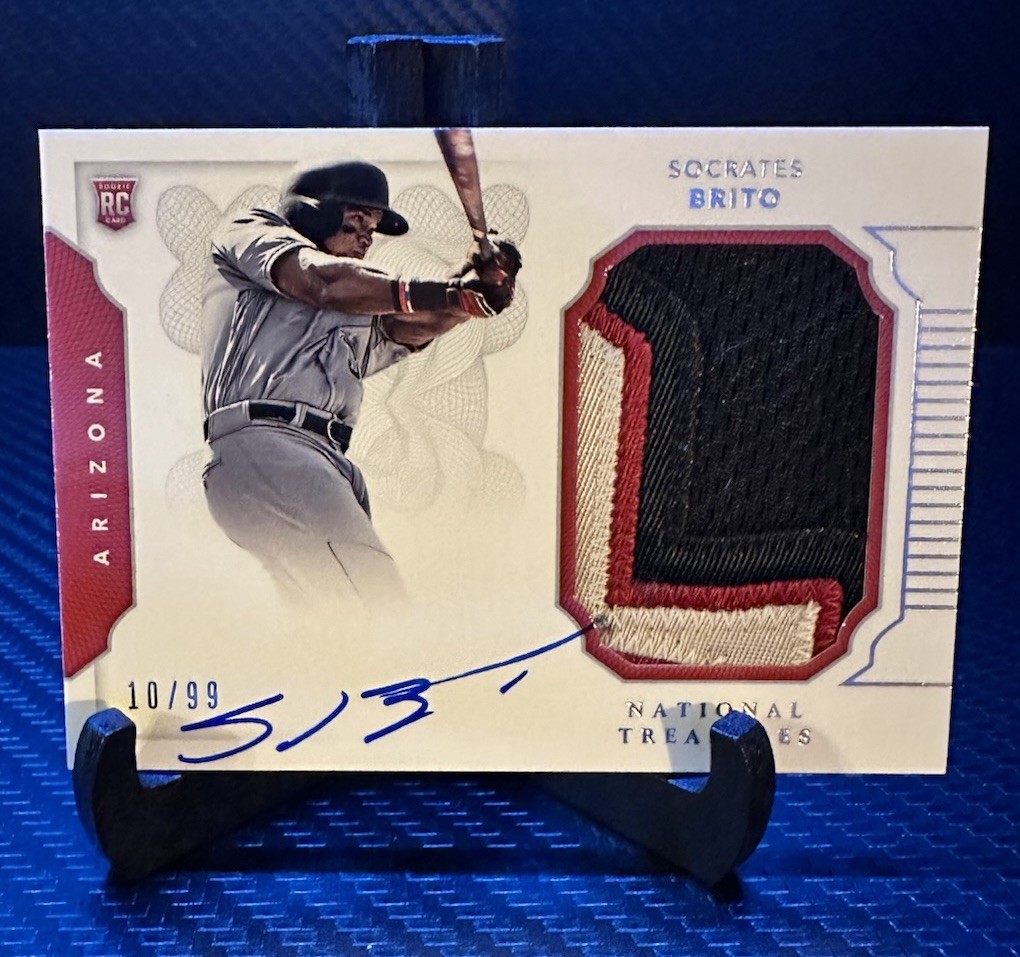 2016 Panini National Treasures Baseball Socrates Brito RC Auto Patch /99