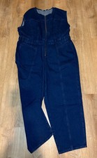 Women's size 22 Tailored Denim Jumpsuit Universal Thread Dark Wash New Zip front