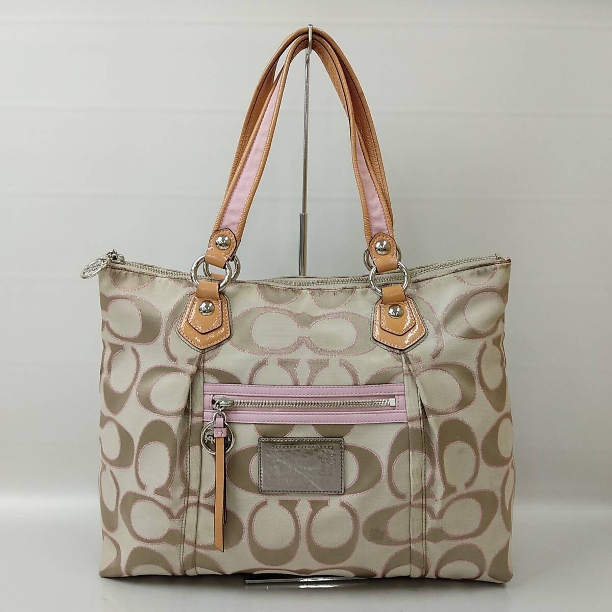 Authentic Coach Signature Tote Bag 28x38x18cm Pre-Owned