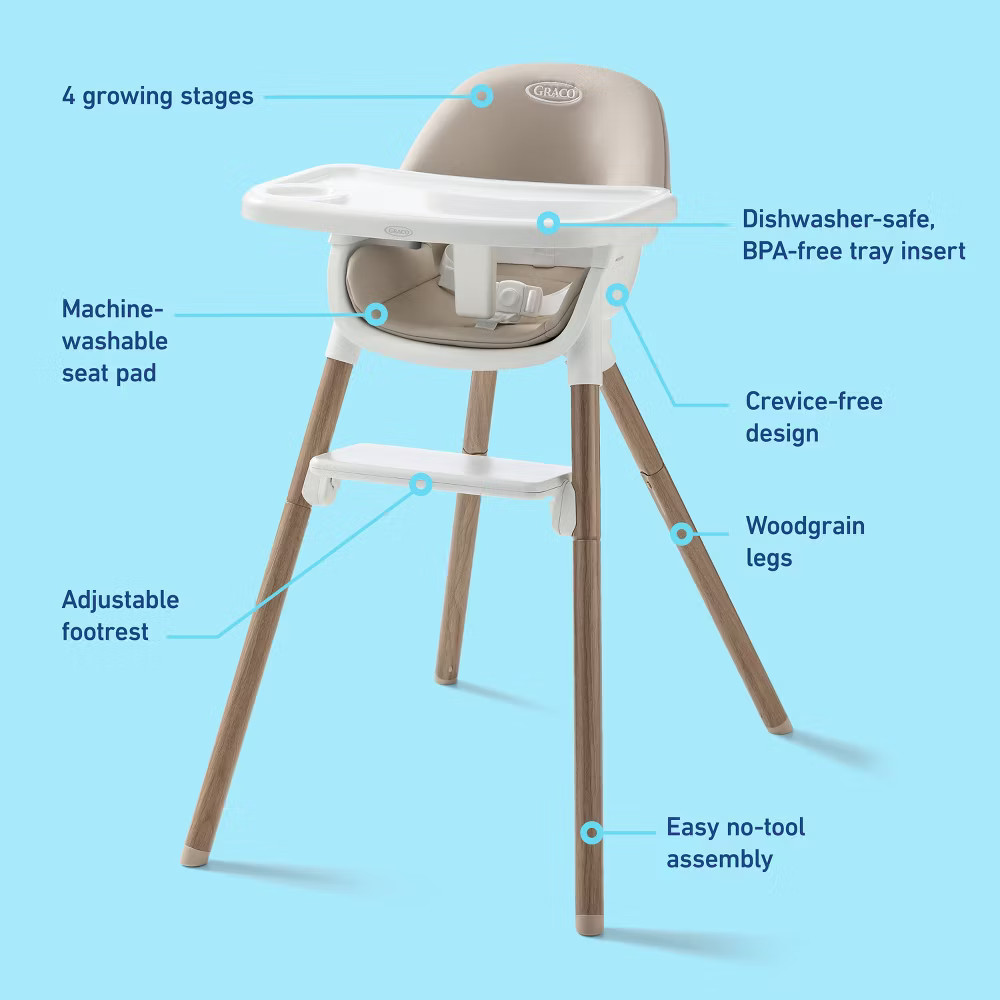 Graco Ready2Dine DLX 3-in-1 Standard High Chair - Linden