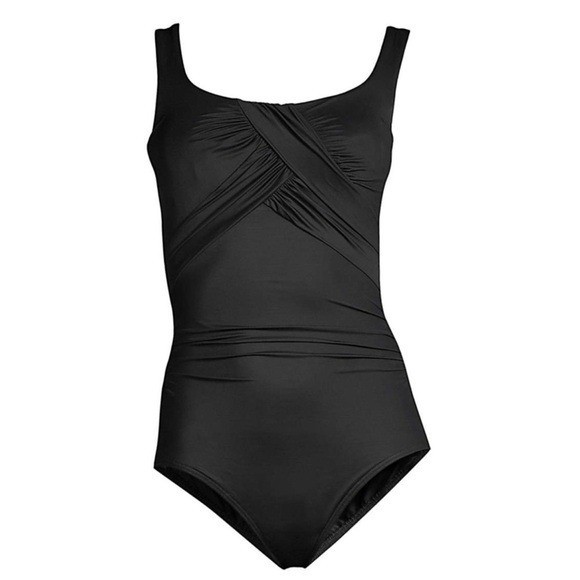 14DD Lands end Carmela Slander suit  black