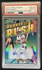 2024 Topps Chrome Drake Maye All-Etch Rookie Auto Aqua Refractor #/199 PSA 10