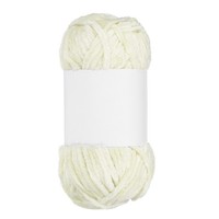 Samt Chenille Garn Dickes Flauschiges Klobiges Garn (Cremeweiß, 87,5 Yards/80M)