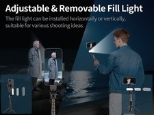 TOALLIN Mobile Phone Gimbal Stabilizer, Foldable Selfie Stick Tripod with Light — image 14