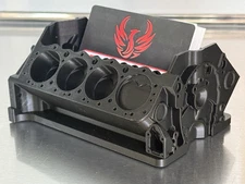 BLACK ENGINE BUSINESS CARD HOLDER AUTO REPAIR SHOP PAINT BODY CHEVY FORD DODGE