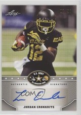 2015 Leaf US Army All-American Bowl Silver 7/50 Jordan Cronkrite Auto 2u6
