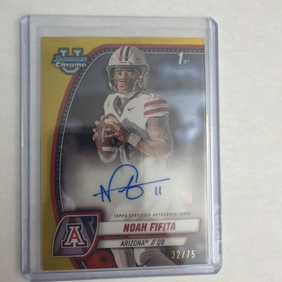 2024 Bowman U Chrome Chrome Prospect Auto Noah Fifita #PA-NFI Gold Refractor /75