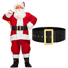 WERFORU Santa Claus Belt Christmas Costume Black Pirate Wide Belt for Adults ...