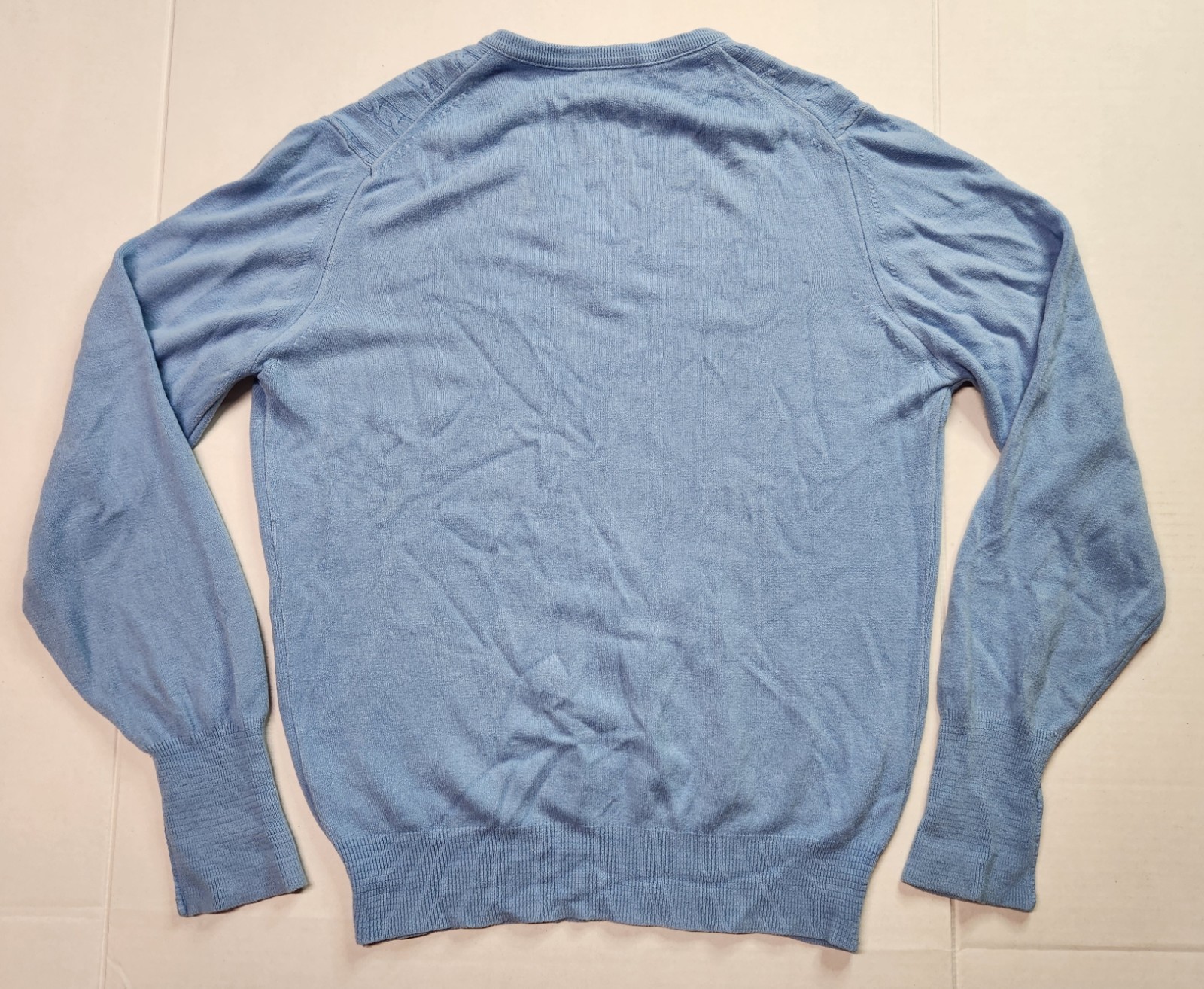 Vintage 80's Izod Lacoste Pullover Light Blue Sweater Size Large  thumbnail 9