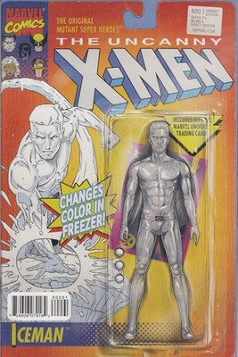 The Uncanny XMen Nr 600 Marvel 2015 Iceman Action Figure Variant Cover